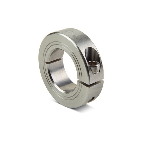 Shaft Collar, 1pc Clamp, Bore 0.9375", OD 45mm, 303 Stainless Steel